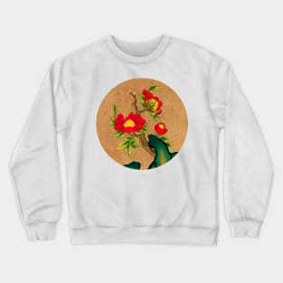 Minhwa: Peony on the Rock C Type (Korean traditional/folk art) Crewneck Sweatshirt